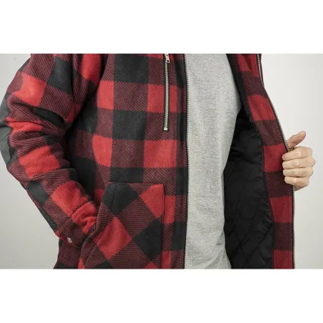 Chemise polaire homme rouge LMA® - Chaleur 390g/m²