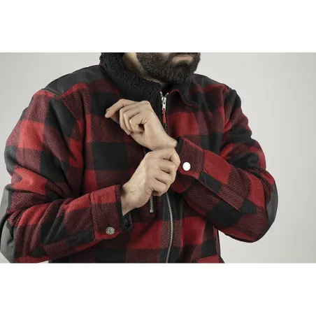 Chemise polaire homme rouge LMA® - Chaleur 390g/m²