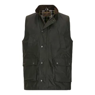 Gilet chasse Walker and Hawkes vert coton ciré 4 poches