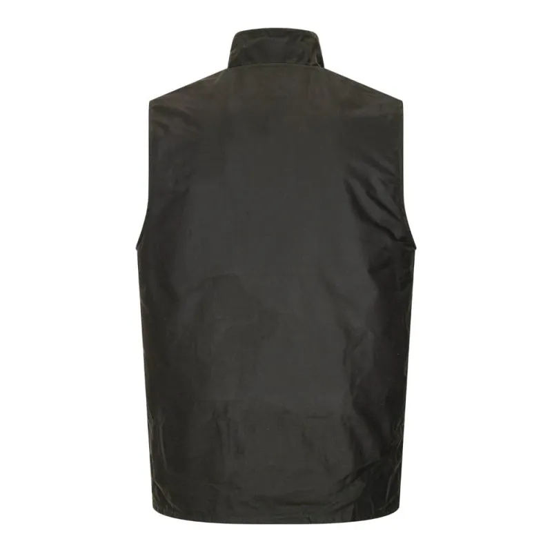 Gilet chasse Walker and Hawkes vert coton ciré 4 poches
