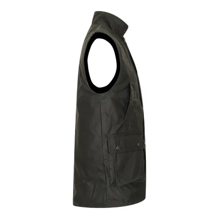 Gilet chasse Walker and Hawkes vert coton ciré 4 poches