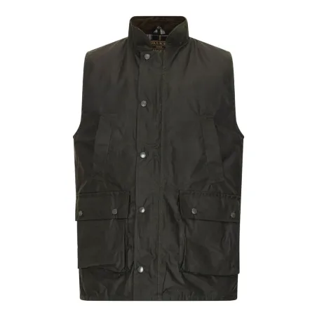Gilet chasse Walker and Hawkes vert coton ciré 4 poches