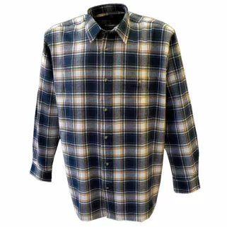 Chemise homme Dolty flanelle carreaux bleu/beige S-4XL