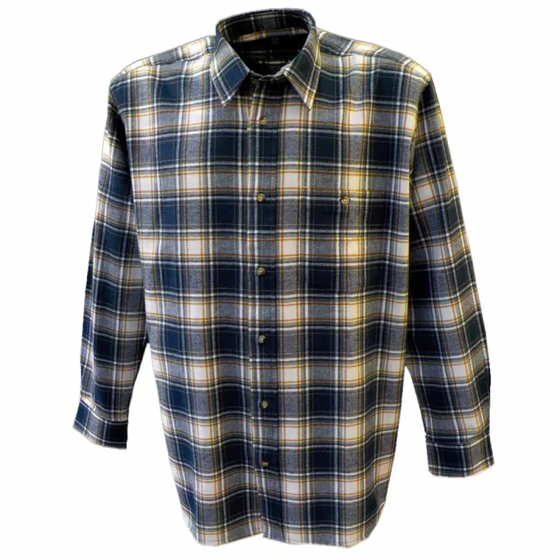 Chemise homme Dolty flanelle carreaux bleu/beige S-4XL