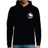 Sweat Hunter noir capuche coton - Logo Keiler
