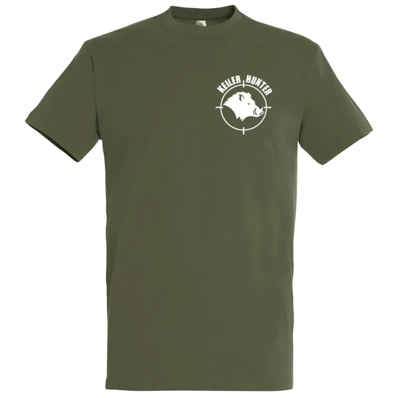 T-Shirt Keiler Hunter kaki coton manches courtes chasse