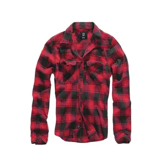 Chemise homme Brandit® carreaux rouge/noir - flanelle coton