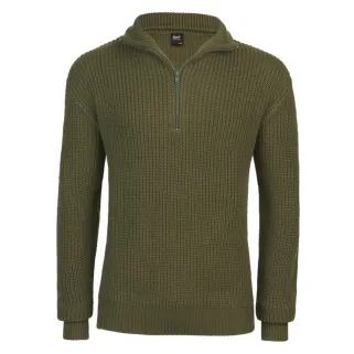 Pull homme olive col camionneur - Style militaire Brandit®
