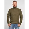 Pull homme olive col camionneur - Style militaire Brandit®