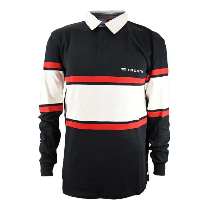 Polo FAST coton bleu marine manches longues M à 3XL