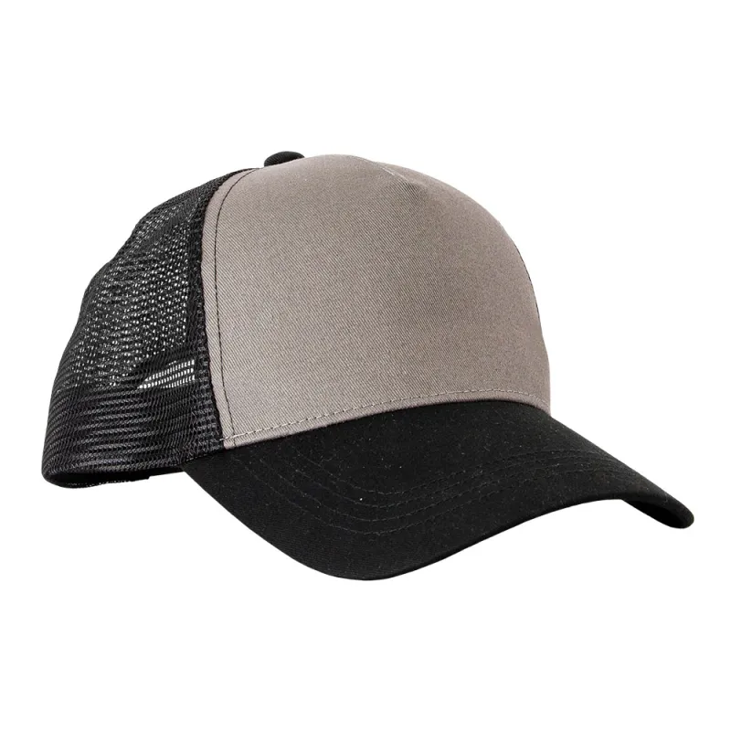 Casquette Capitole respirante réglable gris/noir en coton