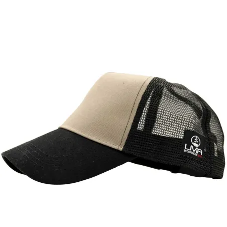 Casquette Capitole respirante réglable gris/noir en coton