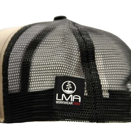 Casquette Capitole respirante réglable gris/noir en coton