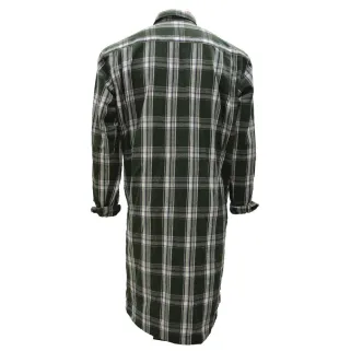 Chemise grand-père carreaux vert en flanelle M à 5XL