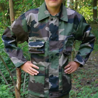 Veste enfant camo chasse coton-polyester 6-16 ans