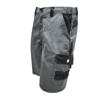 Bermuda travail 4 poches gris/noir - T38 à 52