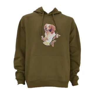 Sweat capuche kaki épagneul Bartavel® - Chasse & Nature