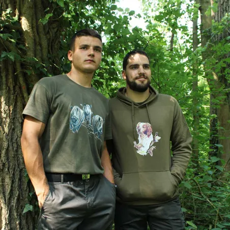 Sweat capuche kaki épagneul Bartavel® - Chasse & Nature