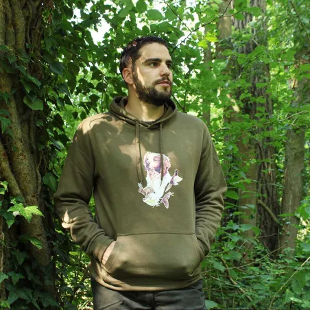Sweat capuche kaki épagneul Bartavel® - Chasse & Nature