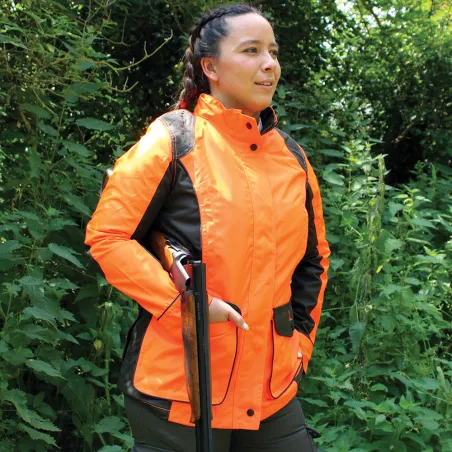 Veste chasse femme Stronger 6 poches orange XS-2XL