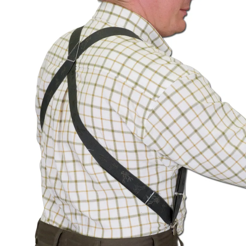 Bretelles harnais Biclip® kaki motif chasse - 55 cm