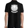 Polo Hunter noir coton manches courtes logo 3