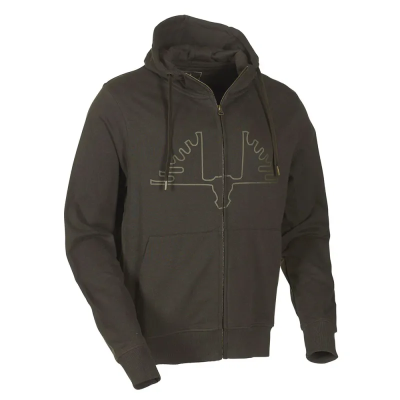 Sweat capuche Ultra full zip coton vert kaki S-2XL