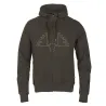 Sweat capuche Ultra full zip coton vert kaki S-2XL