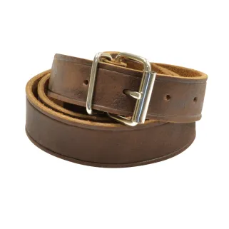 Ceinture cuir buffle 120 cm marron - hauteur 2,7 cm