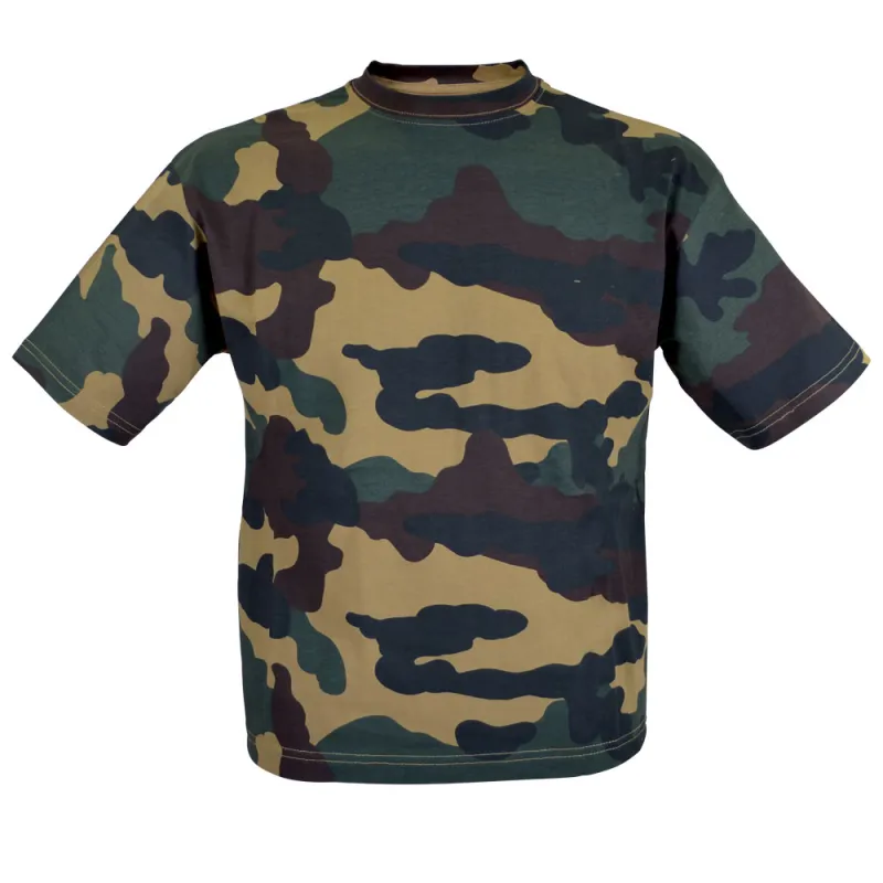 T-shirt enfant camo 100% coton - 4 à 14 ans - Kaki ou CE