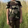 T-shirt enfant camo 100% coton - 4 à 14 ans - Kaki ou CE