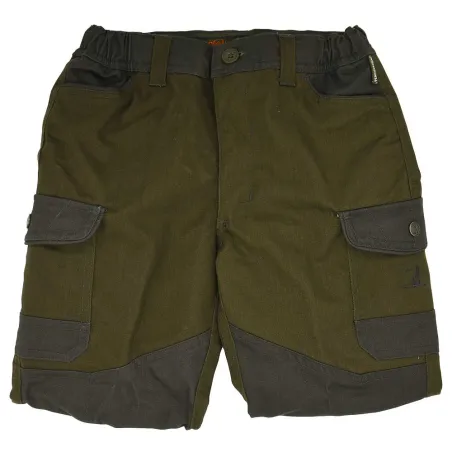 Fuseau chasse enfant kaki en polyester et coton