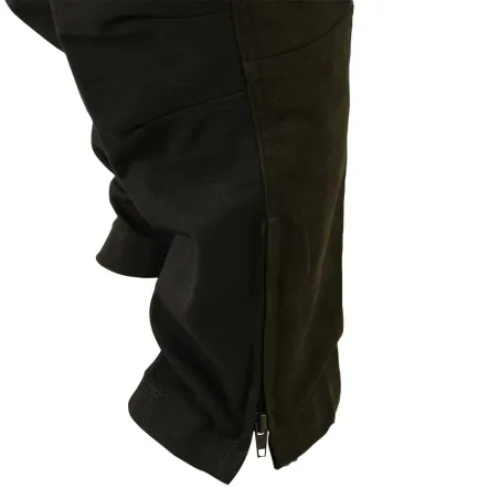 Fuseau chasse enfant kaki en polyester et coton