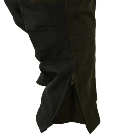 Fuseau chasse enfant kaki en polyester et coton