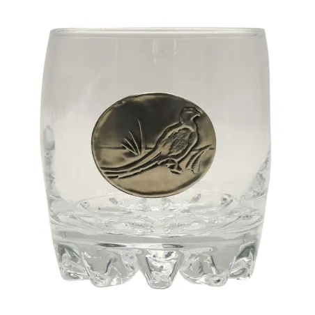 Lot de 6 verres à whisky 30 cl motif gibier en étain