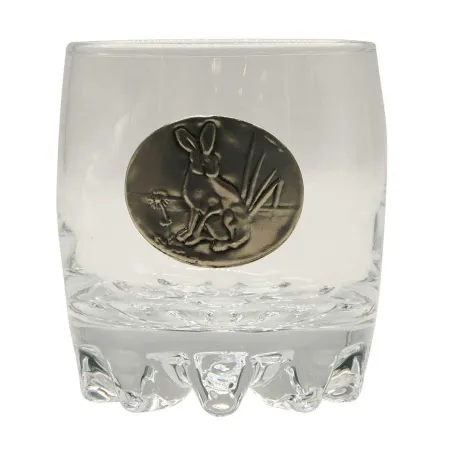 Lot de 6 verres à whisky 30 cl motif gibier en étain