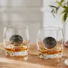 Lot de 6 verres à whisky 30 cl motif gibier en étain