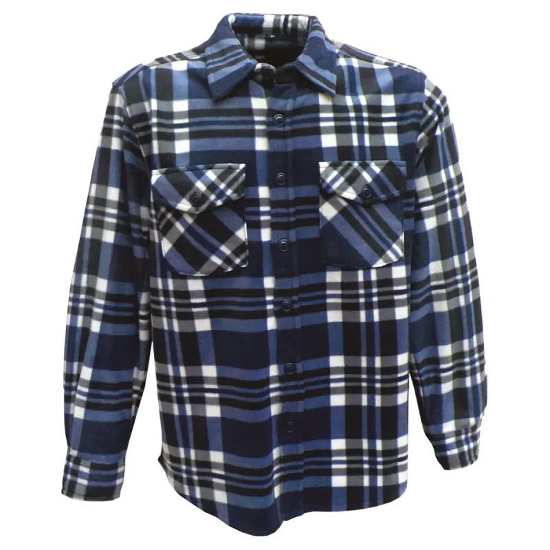Surchemise polaire homme Pernis bleu - polyester 100%