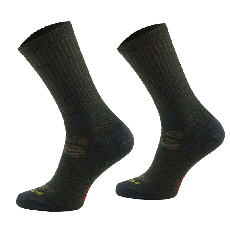 Chaussettes anti-tiques laine mérino kaki SILTAX AG+