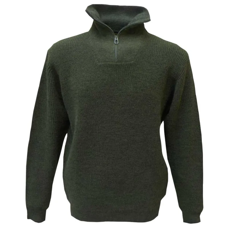 Pull camionneur kaki - Confort outdoor 70% acrylique
