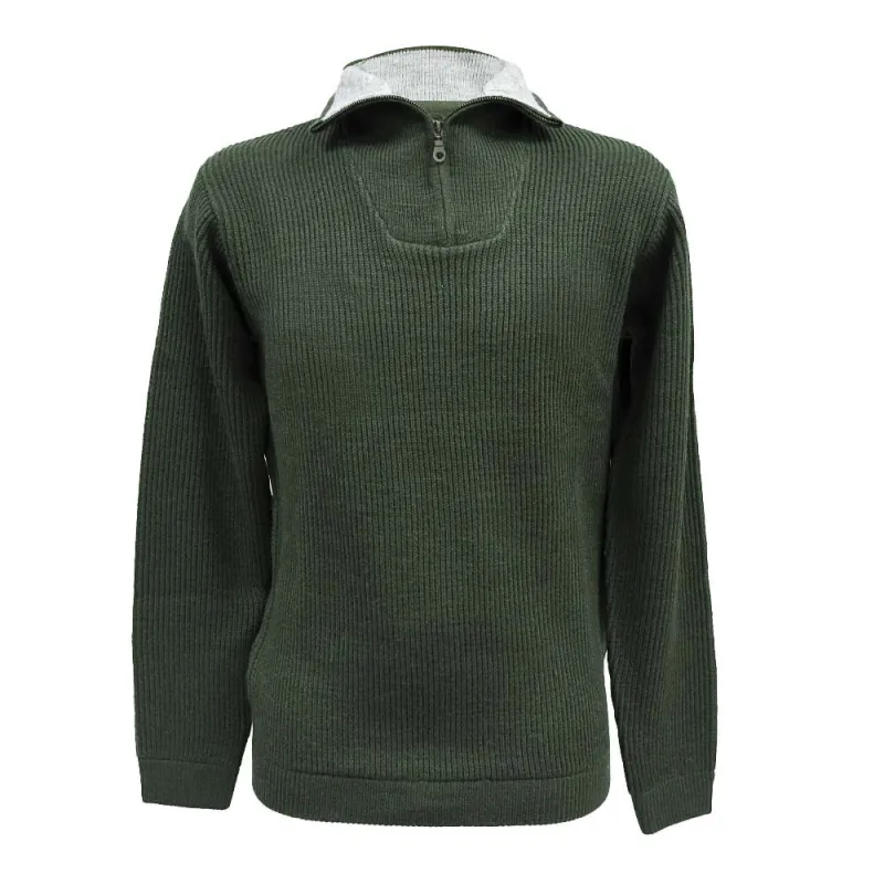 Pull chaud col camionneur kaki - S à 3XL - Lorry