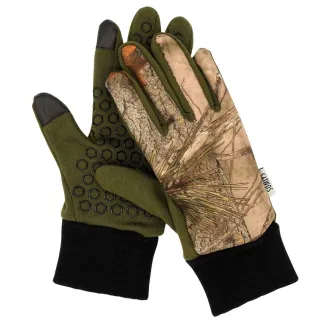 Gants déperlants anti-glisse camo kaki tailles 8/9