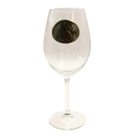 Verres à vin 360 ml motif gibier en étain - Lot de 6
