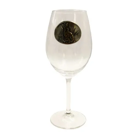 Verres à vin 360 ml motif gibier en étain - Lot de 6