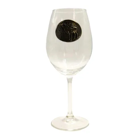 Verres à vin 360 ml motif gibier en étain - Lot de 6