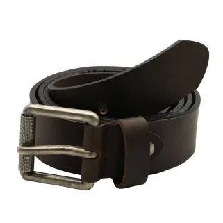 Ceinture cuir buffle marron 120 cm - Boucle rouleau