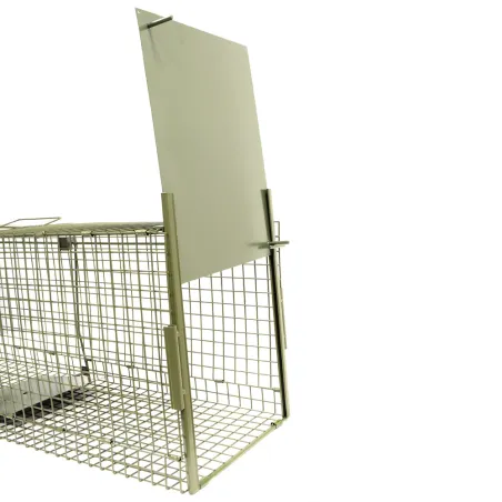 Piège à fauves pliable 2 entrées 100x25x30cm maille acier
