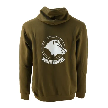 Sweat Hunter kaki 50% coton - Confort outdoor
