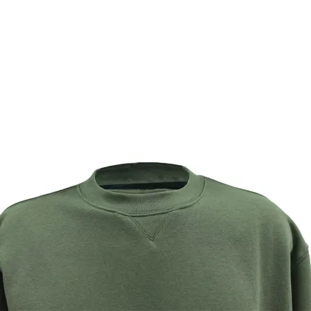Sweat col rond kaki - Confort et polyvalence