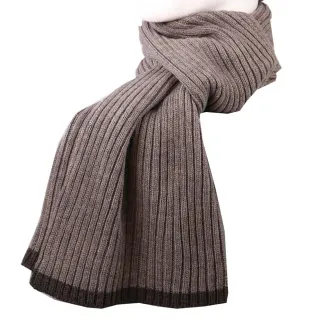 Écharpe en laine marron chaude, douce et respirante